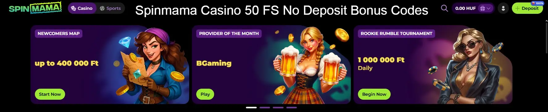 Spinmama Casino No Deposit Bonus